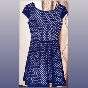 Navy blue/white Flare dress💙